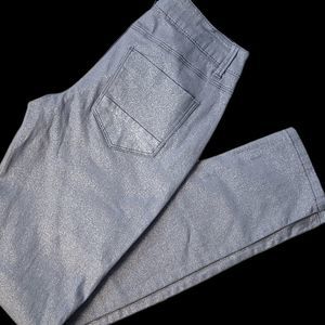 Silver skinny jeans size 3